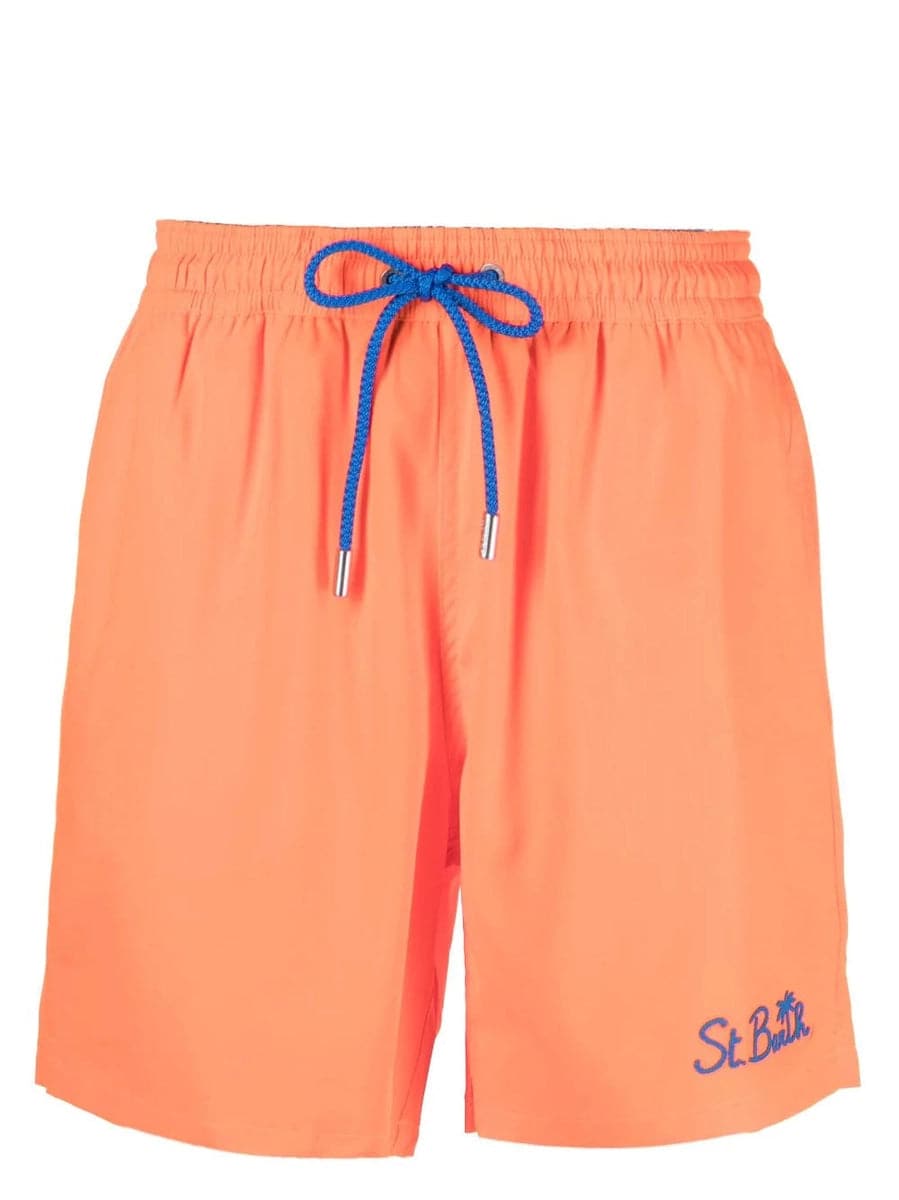 Shorts mare stretch con ricamo logo-Costumi da bagno-Mc2 Saint Barth-Vittorio Citro Boutique