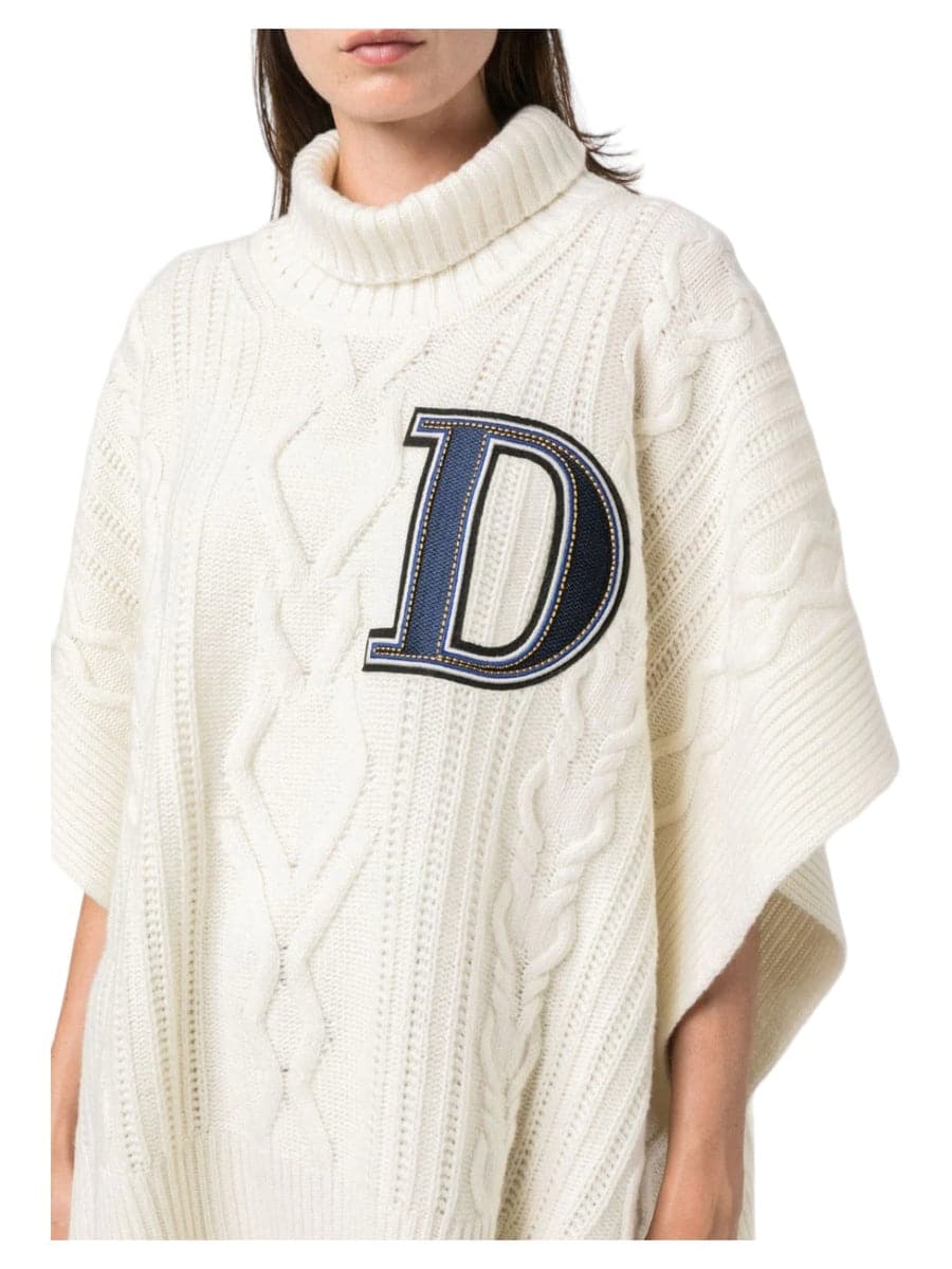 Poncho con applicazione-Dondup-Maglieria-Vittorio Citro Boutique