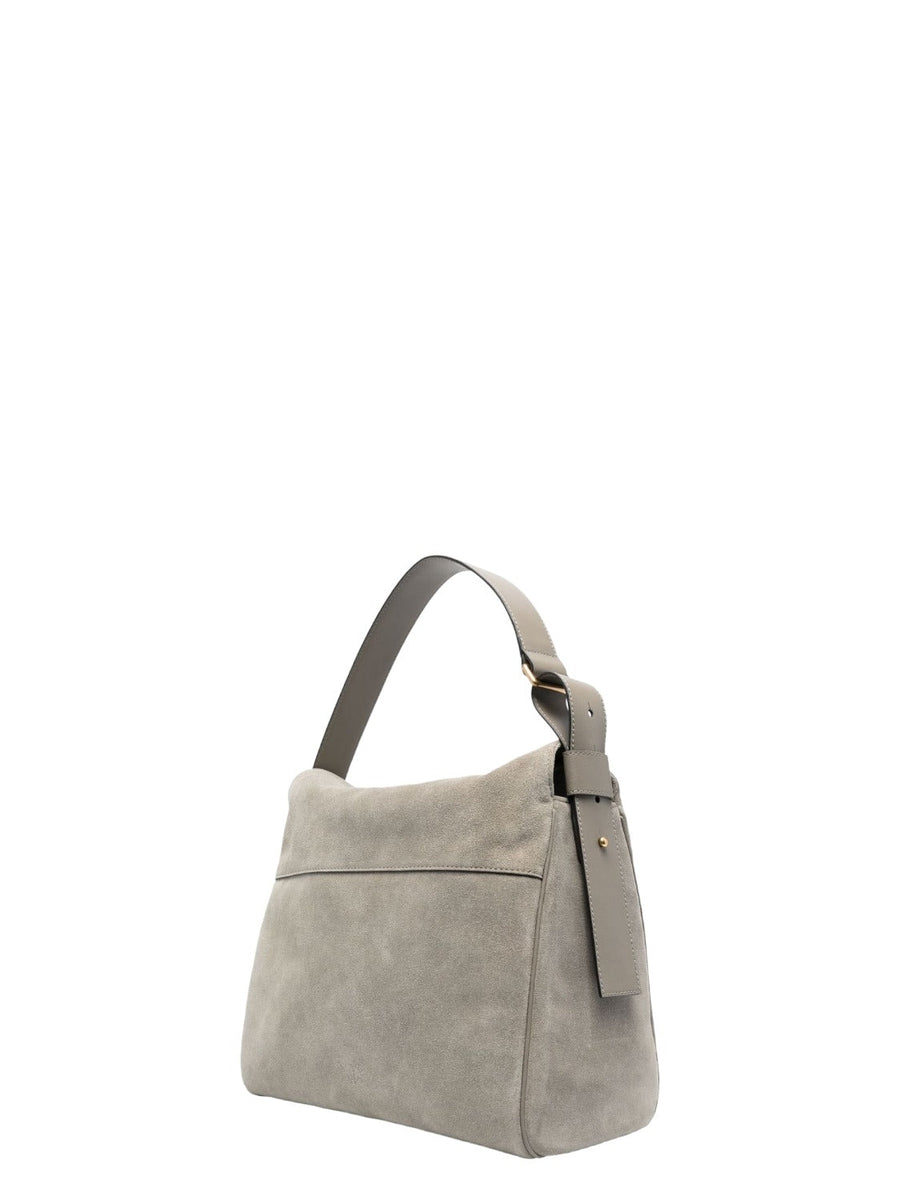 Big leaf bag hobo in suede-Borse a spalla-Pinko-Vittorio Citro Boutique