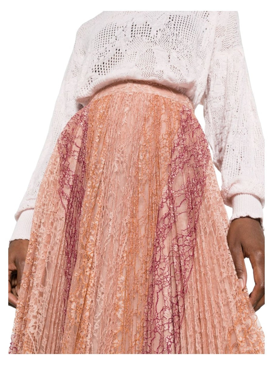 Gonna plissettata con pizzo-Twinset-Gonne-Vittorio Citro Boutique