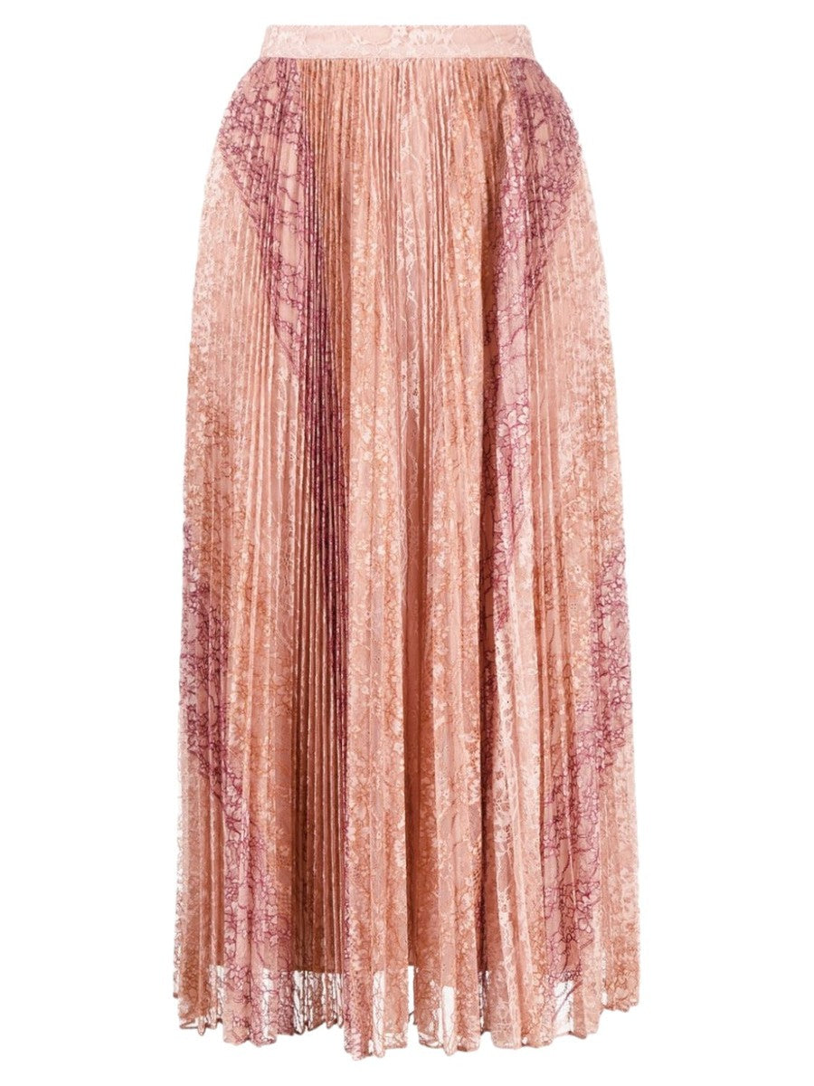 Gonna plissettata con pizzo-Twinset-Gonne-Vittorio Citro Boutique