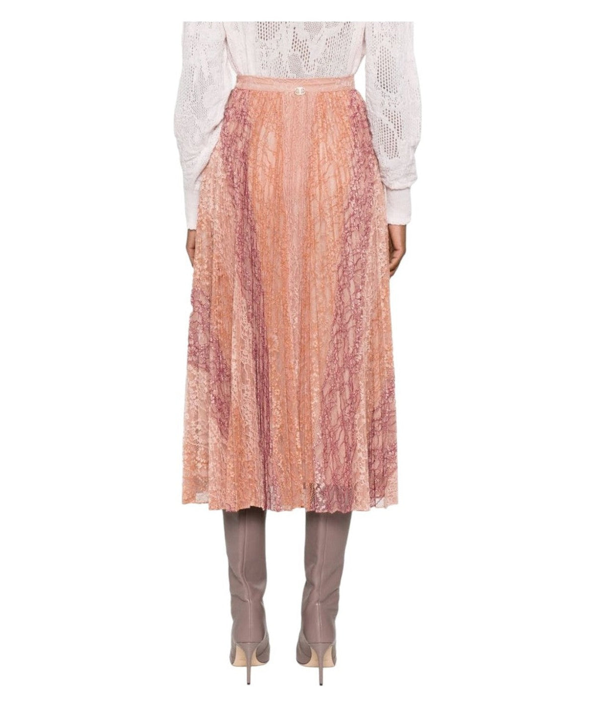 Gonna plissettata con pizzo-Twinset-Gonne-Vittorio Citro Boutique