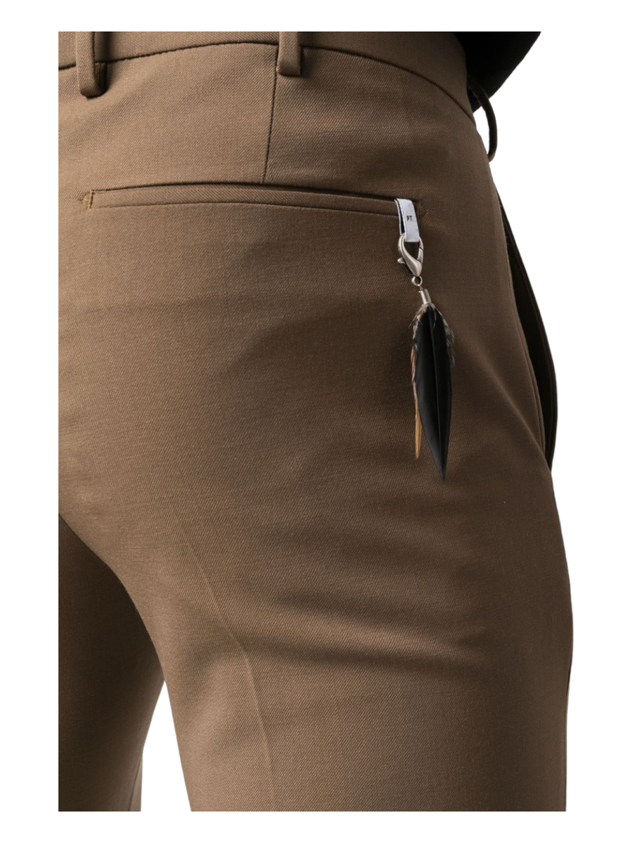 Pantalone dieci stretch in lana-Pt Torino-Pantaloni-Vittorio Citro Boutique