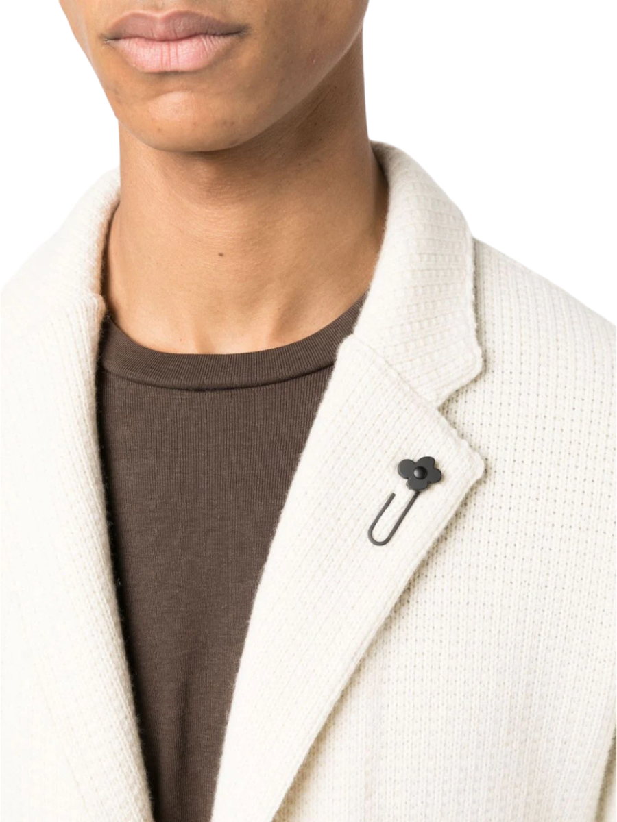 Giacca monopetto in maglia di cashmere-Lardini-Giacche-Vittorio Citro Boutique