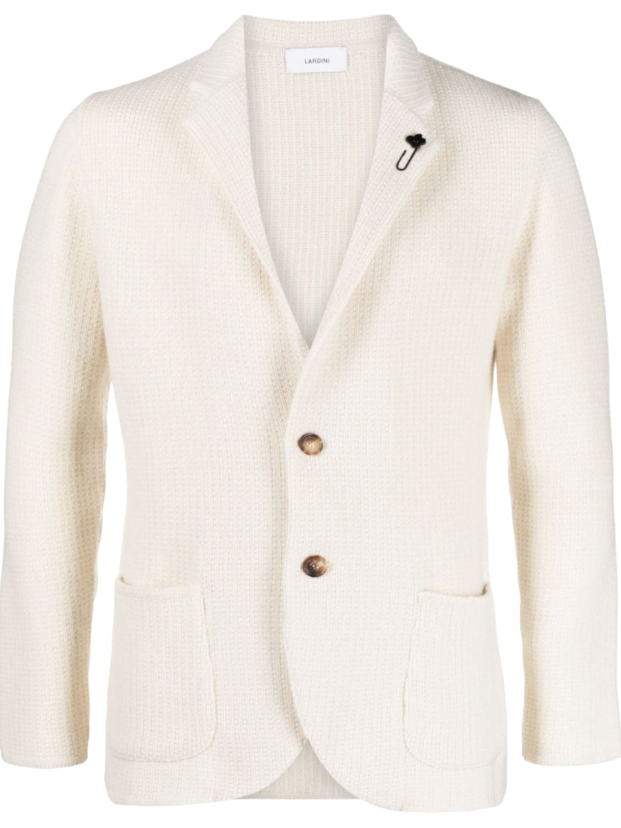Giacca monopetto in maglia di cashmere-Lardini-Giacche-Vittorio Citro Boutique