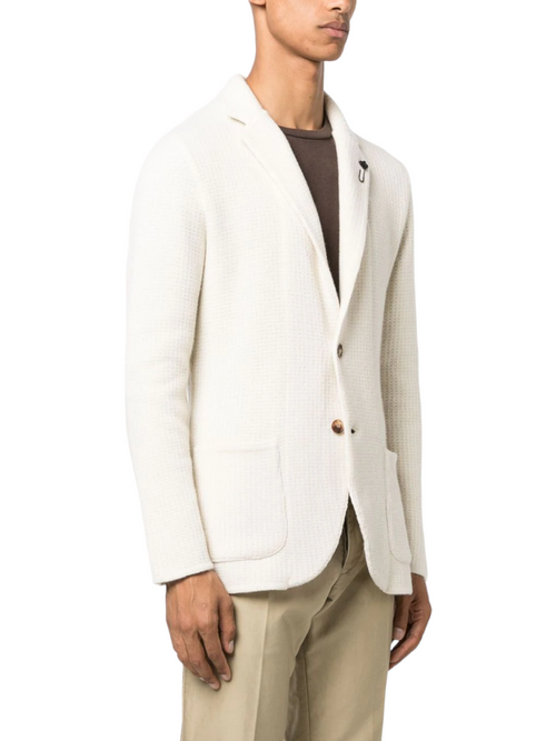 Single-breasted cashmere knit jacket Lardini – Vittorio Citro