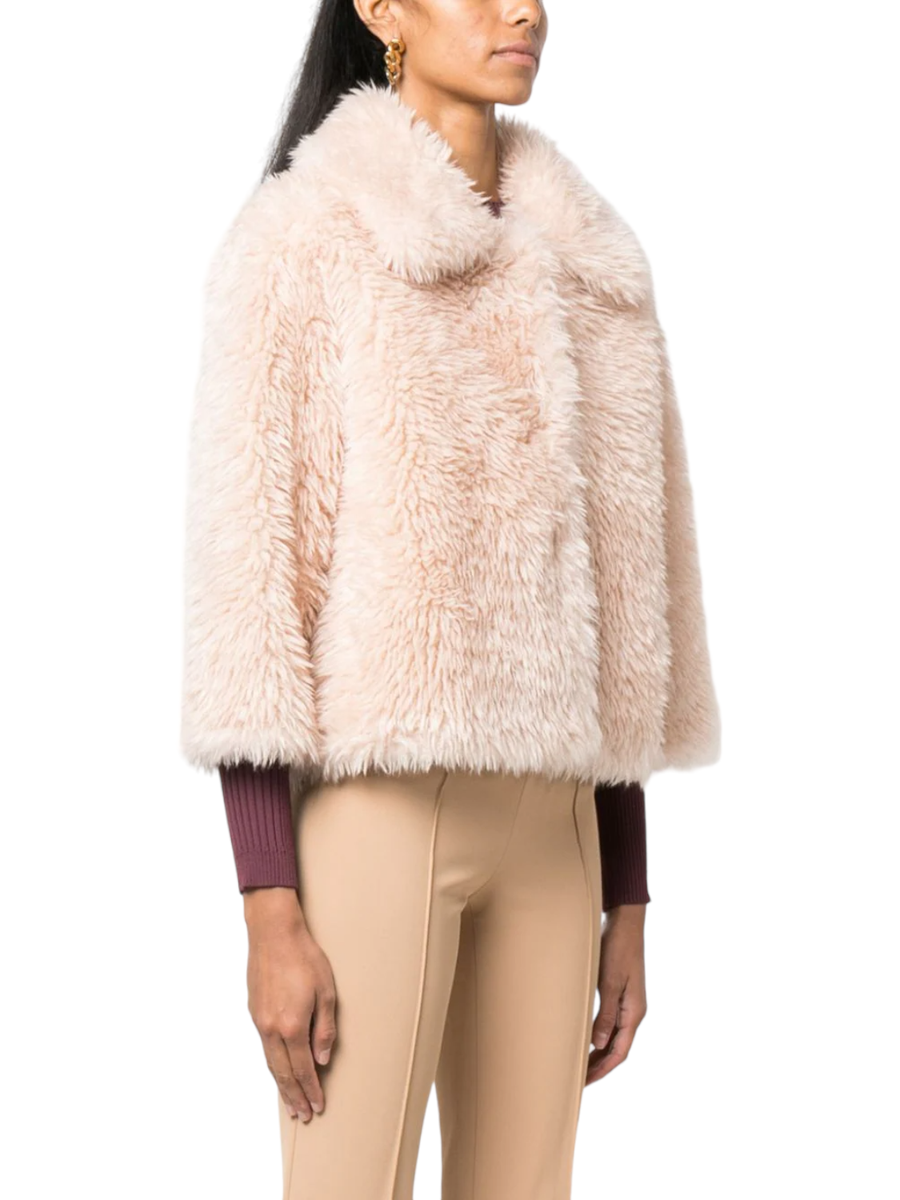 Giacca corta in ecopelliccia 40