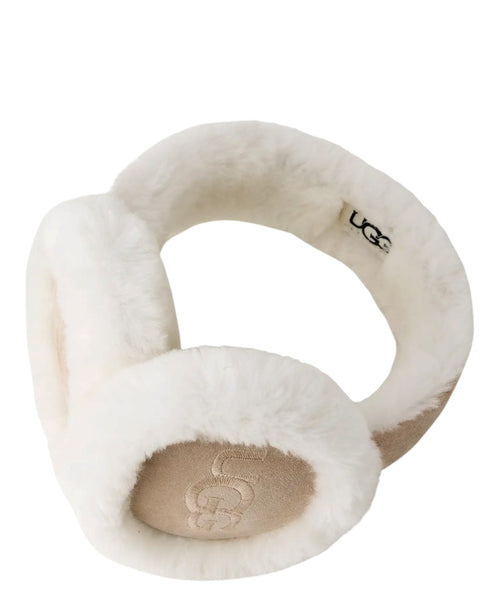 UGG-ørevame til kvinder i fåreskind med broderet logo