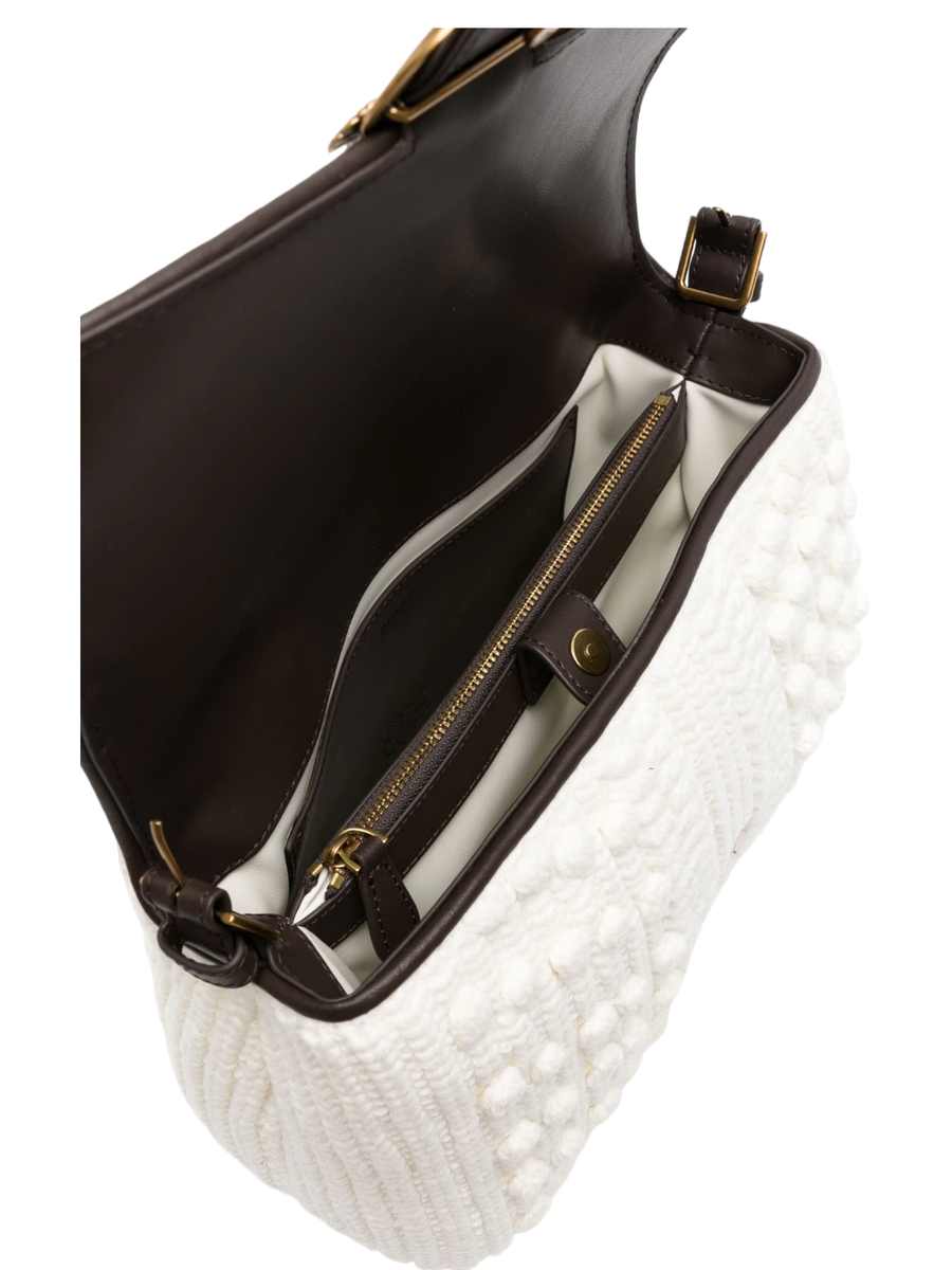 Borsa a tracolla in maglia Love Puff-Pinko-Borse a spalla-Vittorio Citro Boutique