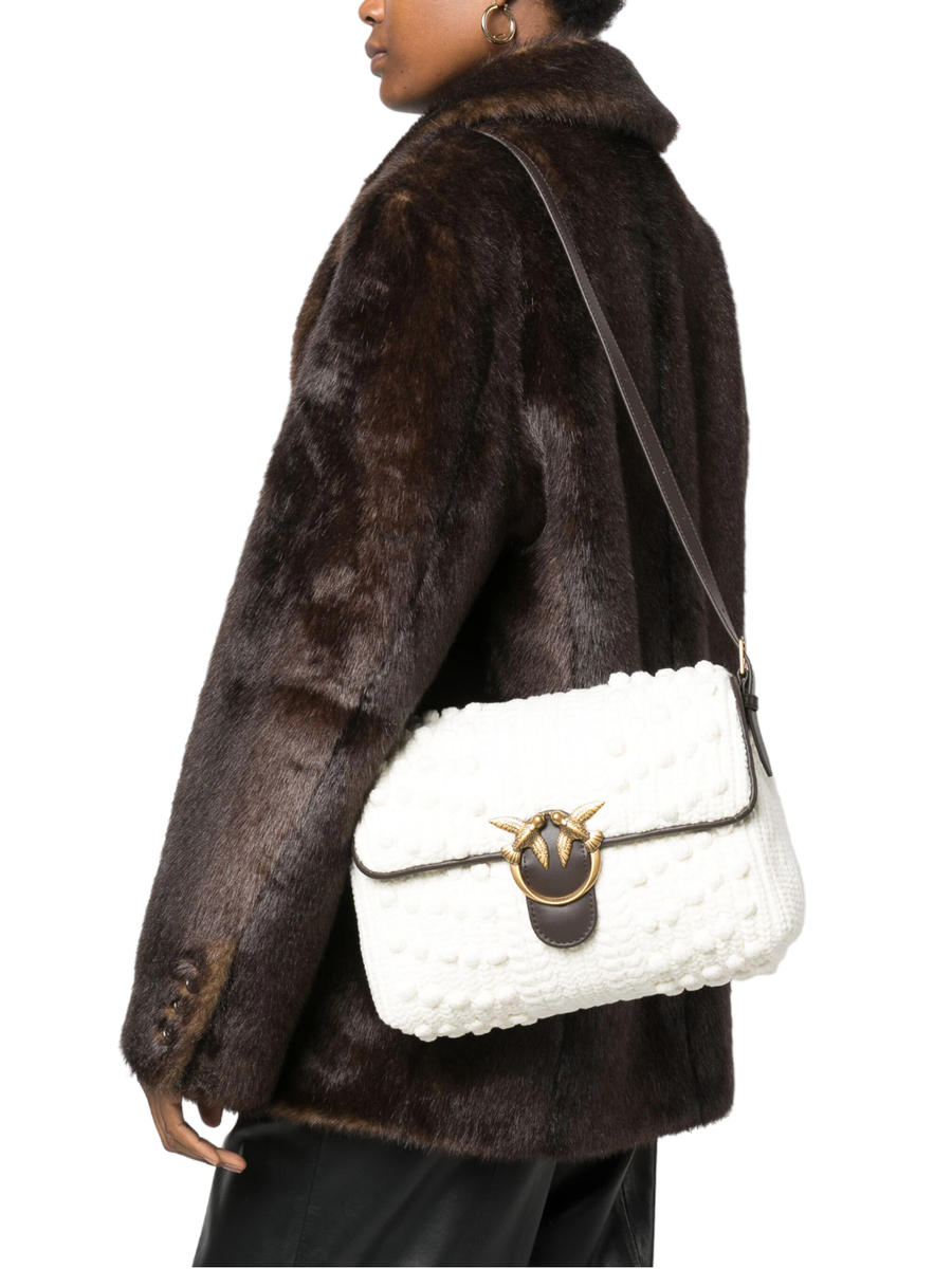 Borsa a tracolla in maglia Love Puff-Pinko-Borse a spalla-Vittorio Citro Boutique