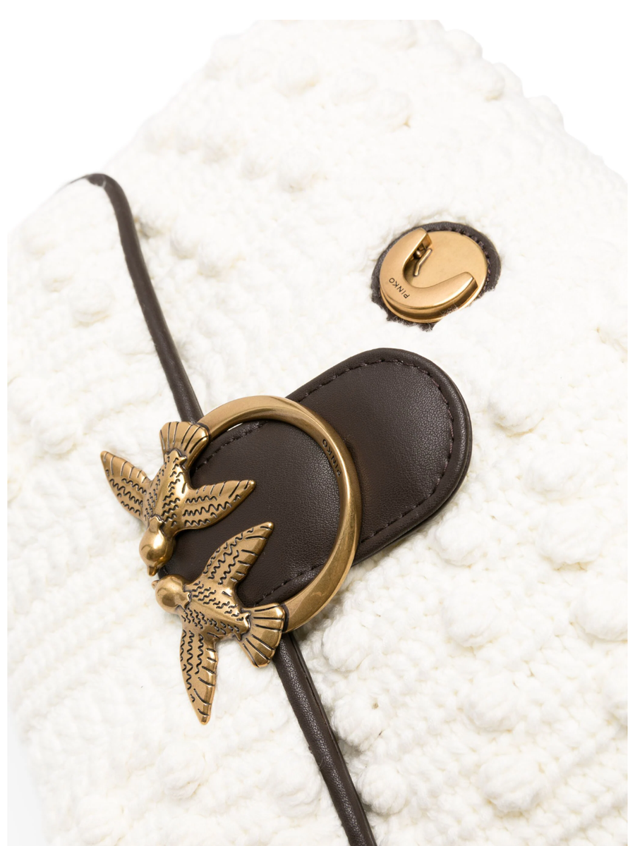 Borsa a tracolla in maglia Love Puff-Pinko-Borse a spalla-Vittorio Citro Boutique