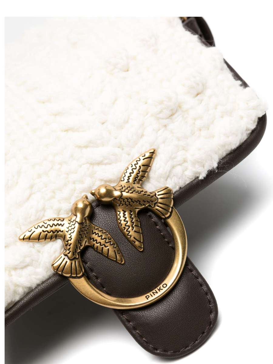 Borsa a tracolla in maglia Love Puff Baby-Pinko-Borse a spalla-Vittorio Citro Boutique