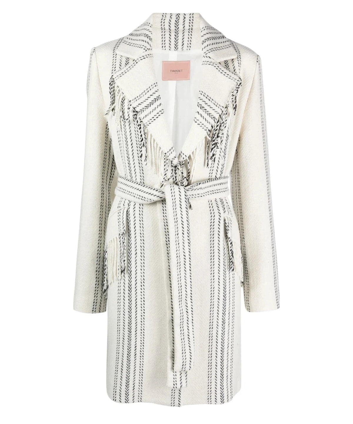 Cappotto in misto lana jacquard-Cappotti-Twinset-Vittorio Citro Boutique