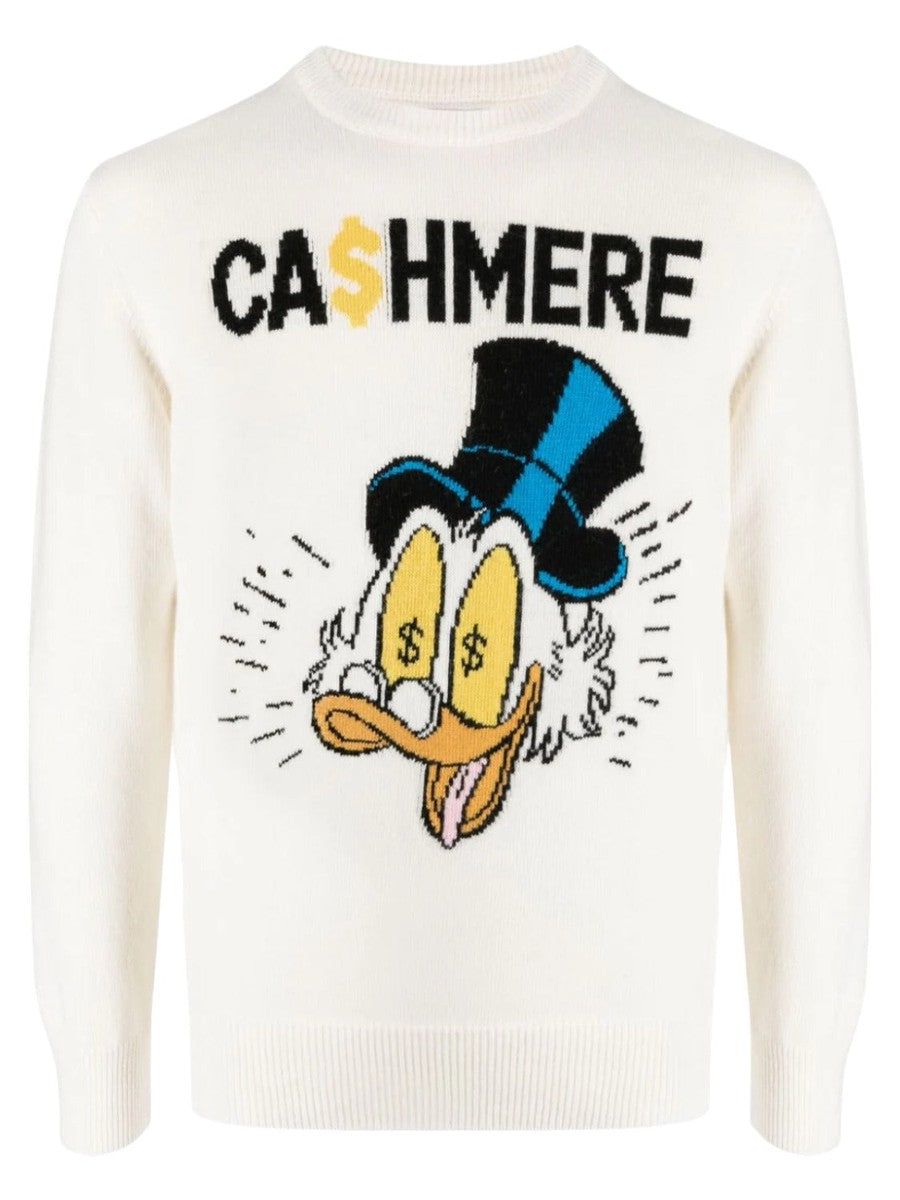 Cash Scrooge Ivory Sweater Inlay work Luxury composition