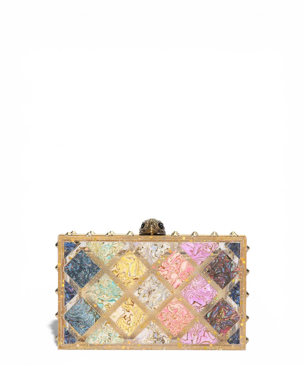 Kurt Geiger Clutch Mini Crystal Quilt Box