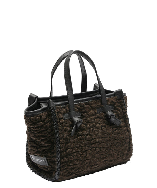 Borsa Miss Marcella Mini in Pelliccia Sintetica