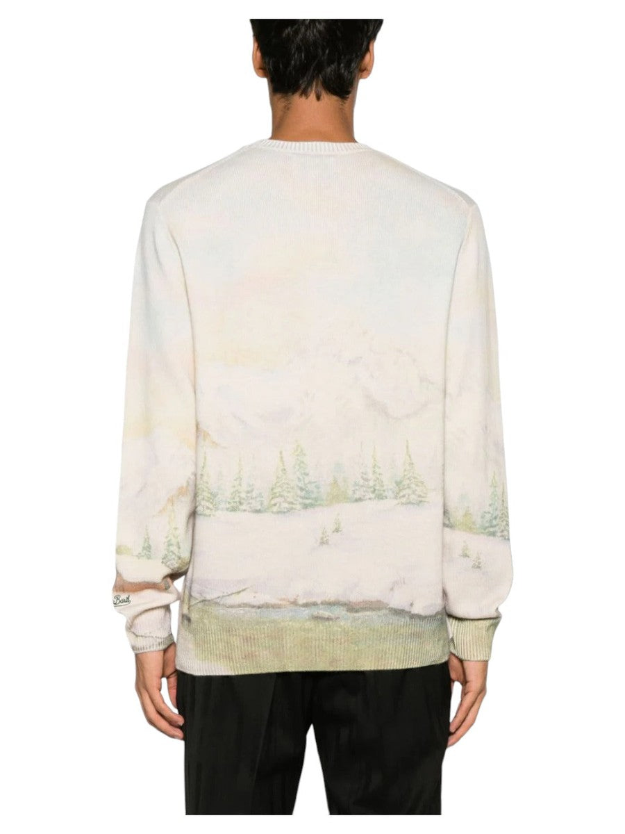 Maglione con motivo Heron Woodland-Mc2 Saint Barth-Maglieria-Vittorio Citro Boutique