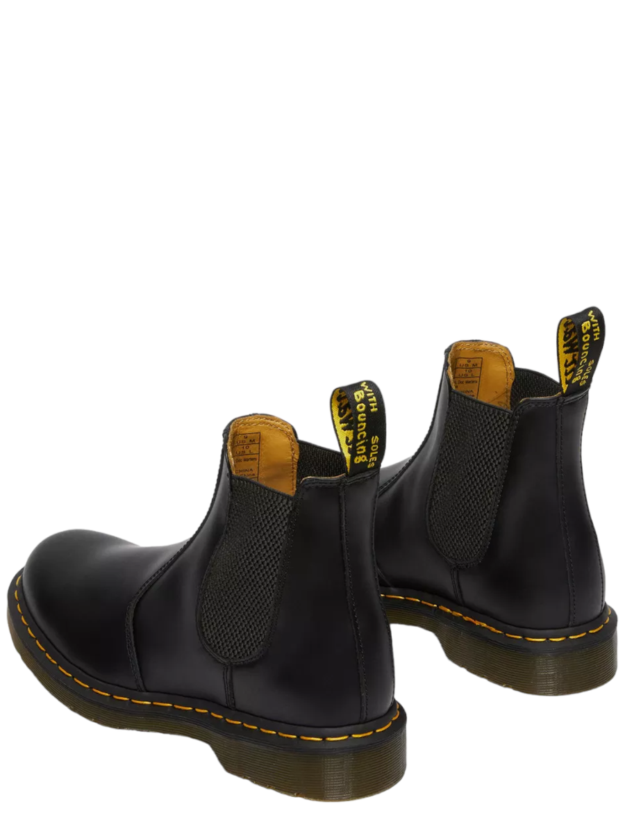 STIVALETTI CHELSEA DI PELLE 2976 CON CUCITURE GIALLE SMOOTH-Dr. Martens-Stivali-Vittorio Citro Boutique