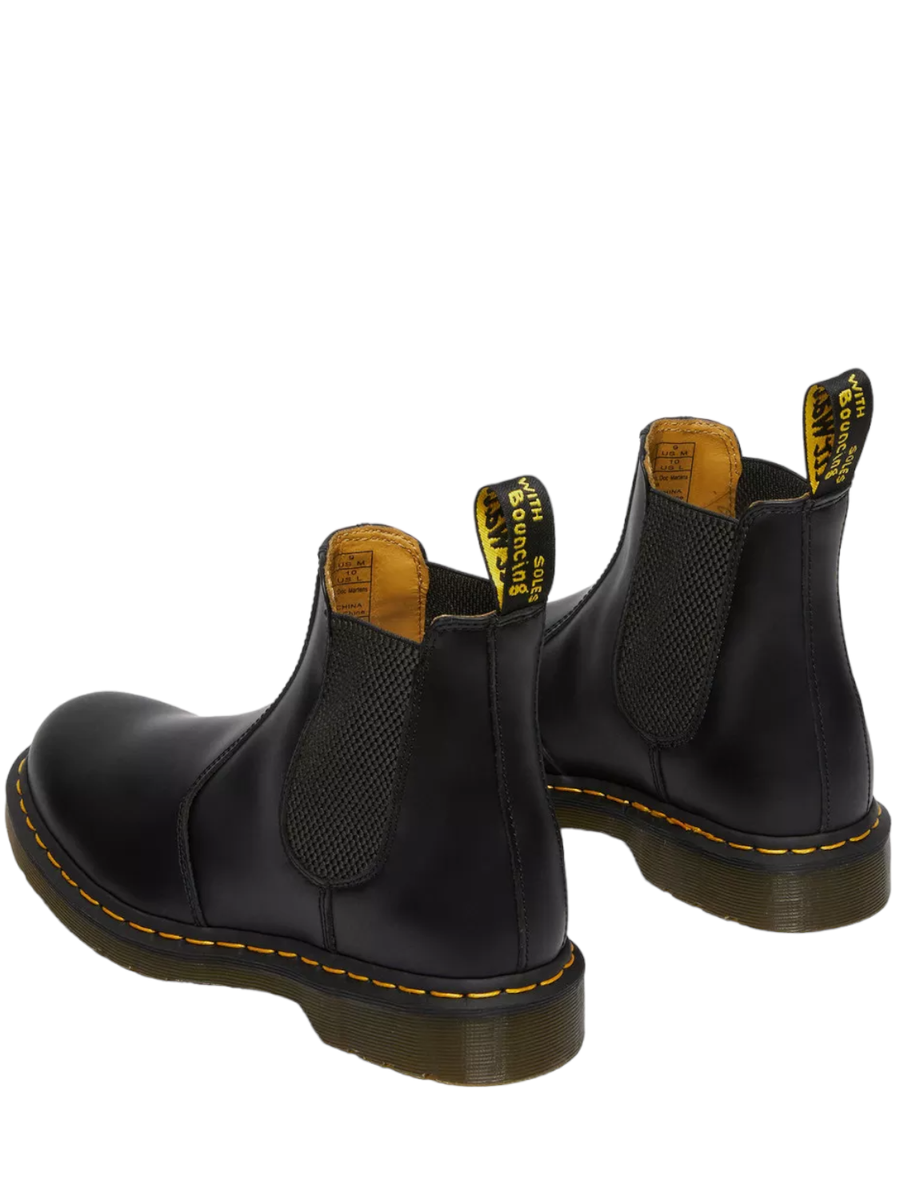 Stivaletti chelsea di pelle 2976 con cuciture gialle smooth-Dr. Martens-Stivali-Vittorio Citro Boutique
