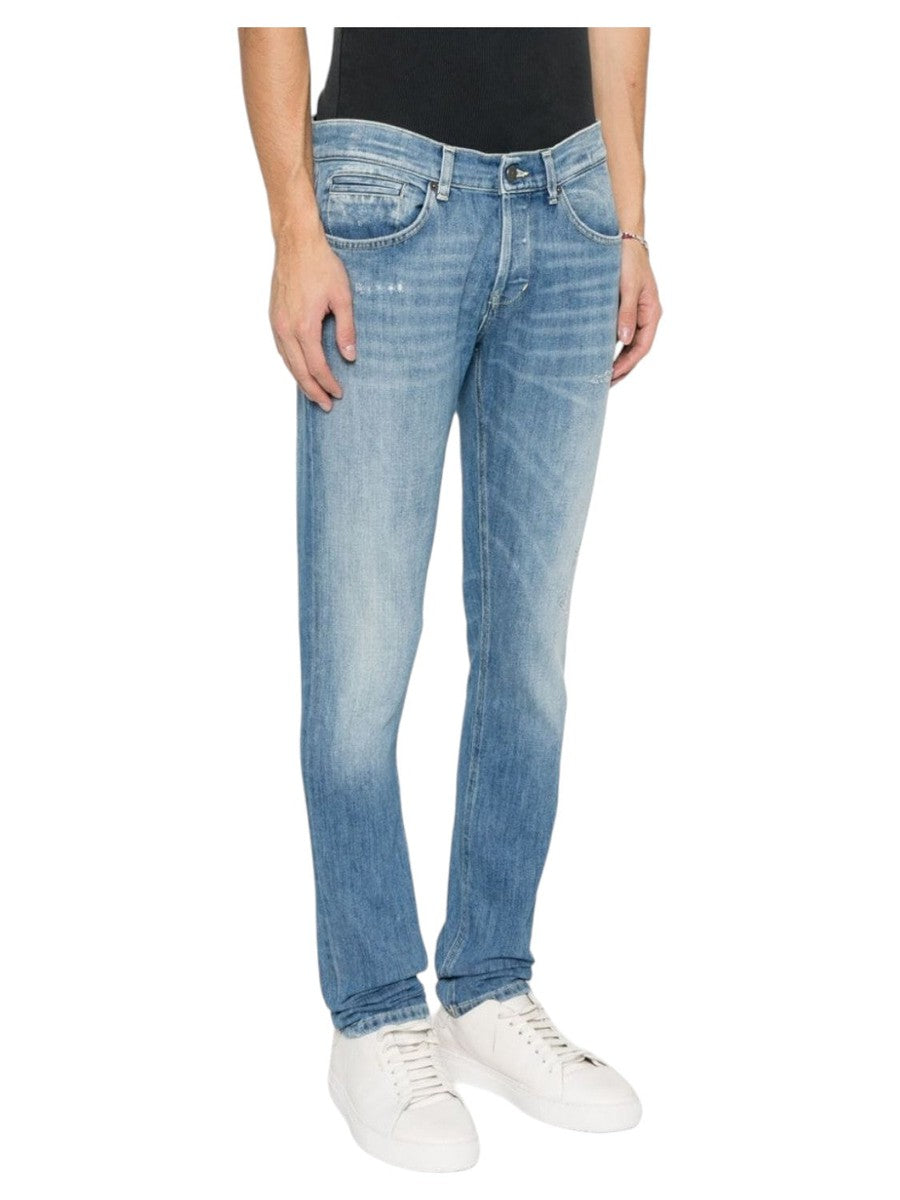 Jeans George Effetto Vissuto in Cotone Elasticizzato-Dondup-Jeans-Vittorio Citro Boutique