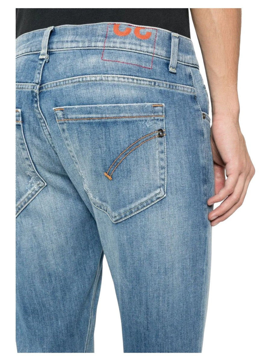 Jeans George Effetto Vissuto in Cotone Elasticizzato-Dondup-Jeans-Vittorio Citro Boutique