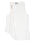 Blusa Smanicata Asimmetrica con Decorazione in Cristalli-Liu-Jo-Top-Vittorio Citro Boutique