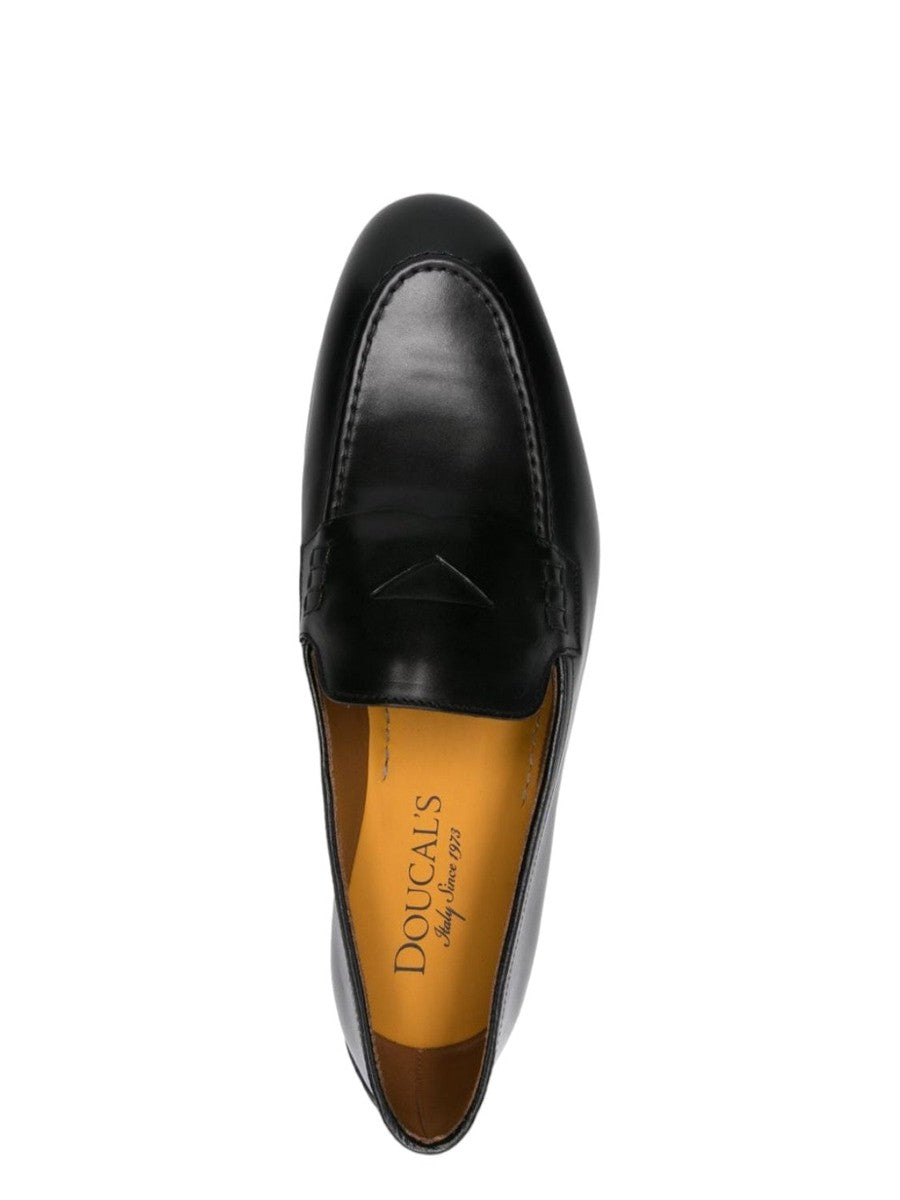 Mocassino Penny in Pelle Nera-Doucal'S-Mocassini-Vittorio Citro Boutique