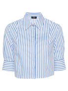Camicia Crop a Righe in Cotone-Liu-Jo-Camicie-Vittorio Citro Boutique