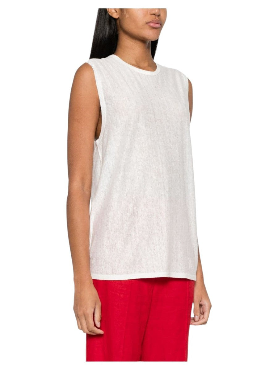 Top in lino senza maniche-Pinko-Top-Vittorio Citro Boutique