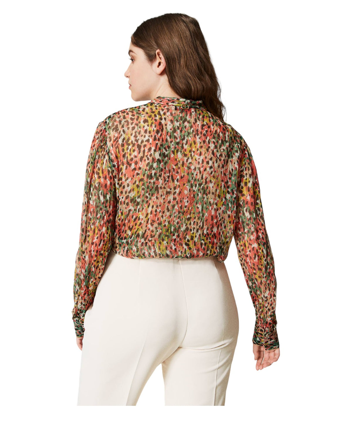Camicia in creponne animalier-Twinset-Camicie-Vittorio Citro Boutique