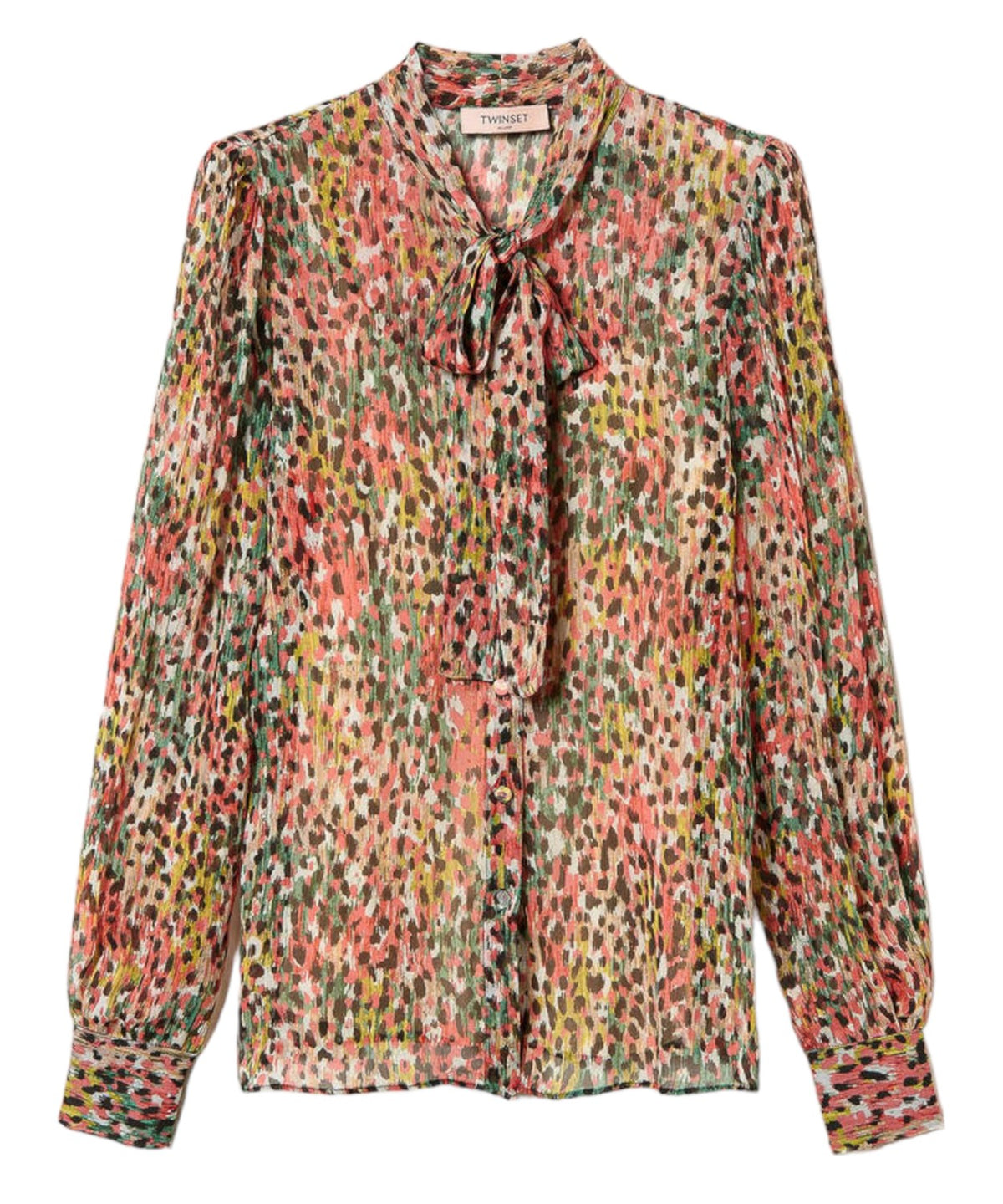Camicia in creponne animalier-Twinset-Camicie-Vittorio Citro Boutique