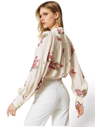 Blusa in crêpe a fiori-Twinset-Camicie-Vittorio Citro Boutique