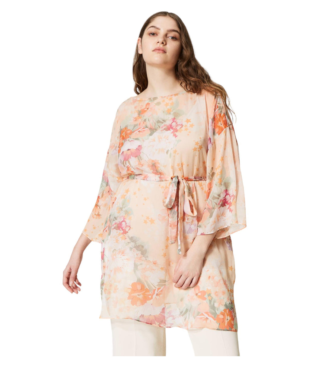 Abito a tunica in creponne-Twinset-Abiti-Vittorio Citro Boutique