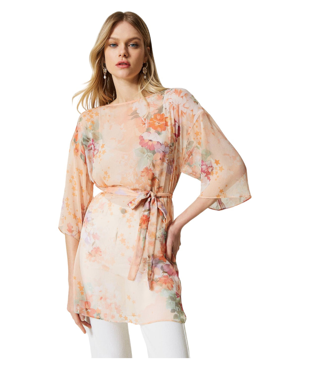 Abito a tunica in creponne-Twinset-Abiti-Vittorio Citro Boutique