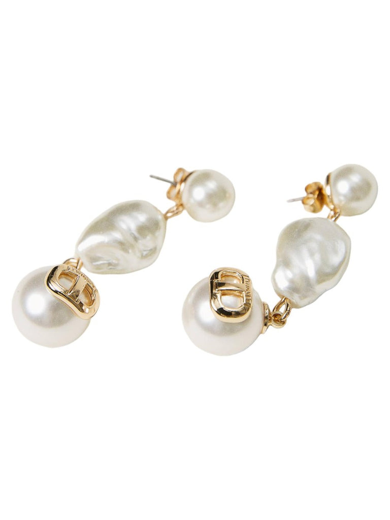 Orecchini pendenti con perle e Oval T-Twinset-Orecchini-Vittorio Citro Boutique