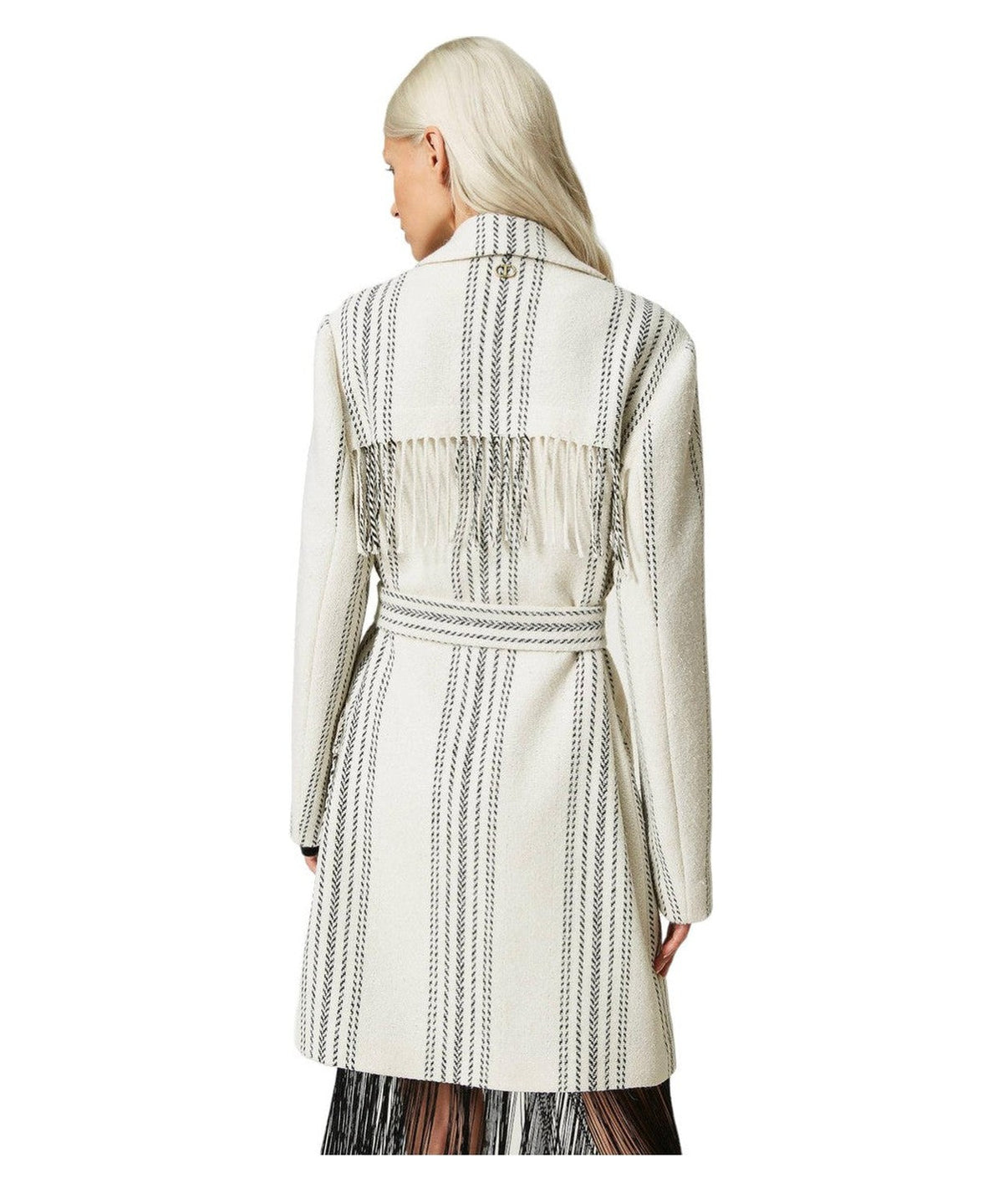 Cappotto in misto lana jacquard-Twinset-Cappotti-Vittorio Citro Boutique