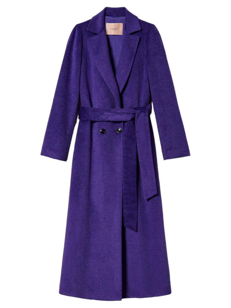 Cappotto lungo in panno misto lana-Twinset-Cappotti-Vittorio Citro Boutique