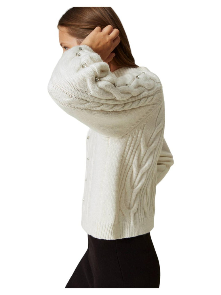 Maglia in misto lana con ricamo a mano-Twinset-Maglieria-Vittorio Citro Boutique
