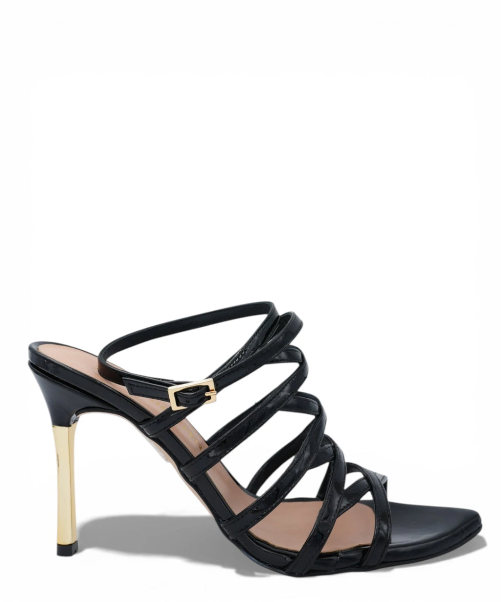 Lakleren sandalen met 10 cm hak - Vittorio Citro