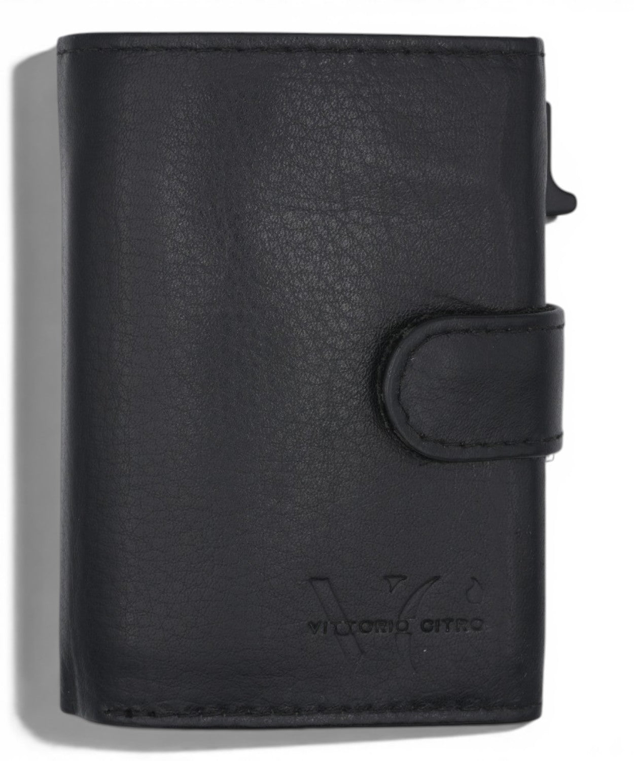 Portafoglio Uomo Pelle RFID Compatto con Zip e Slide