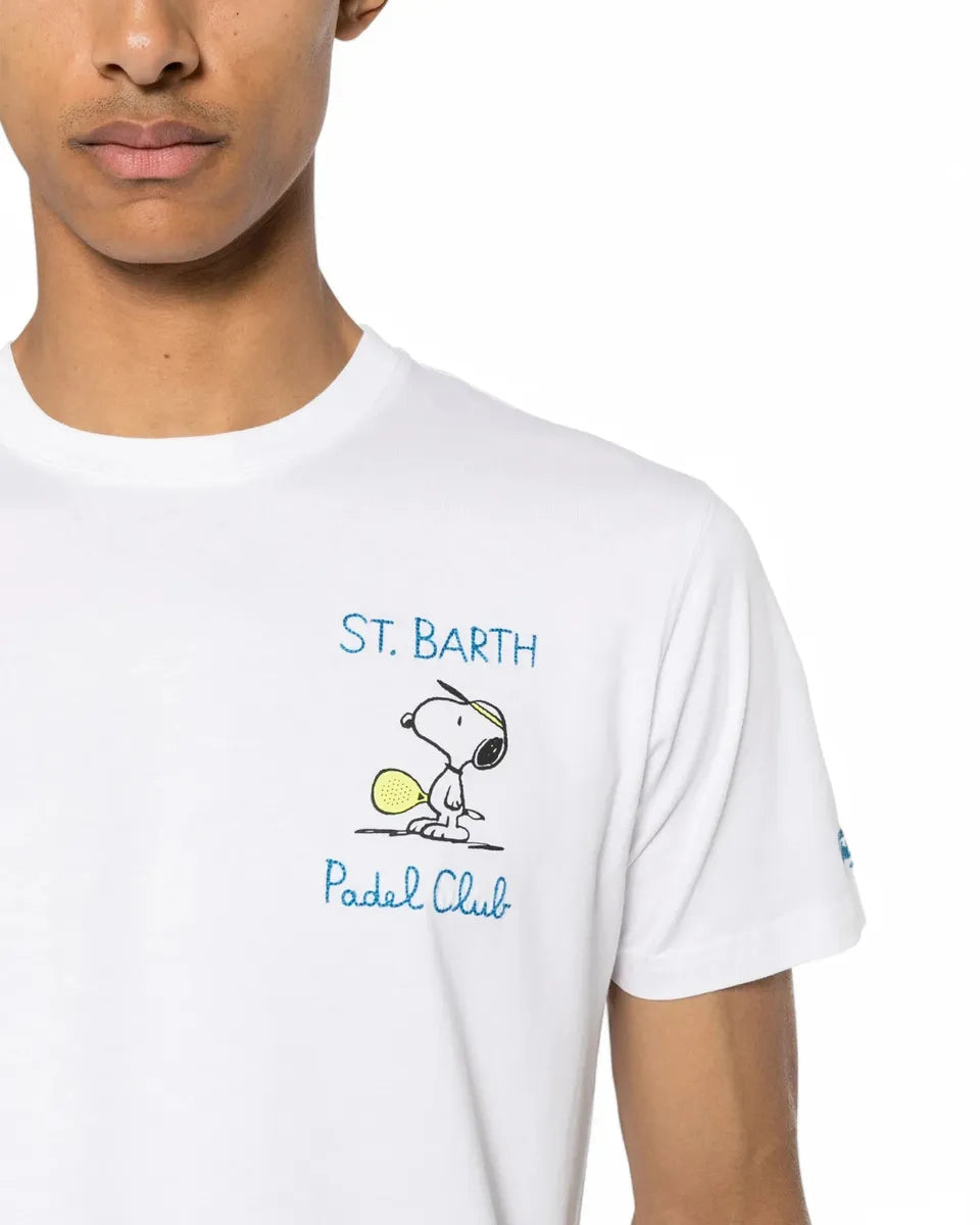 T-shirt Snoopy Padel x Peanuts™ Bianca-Mc2 Saint Barth-T-shirt-Vittorio Citro Boutique