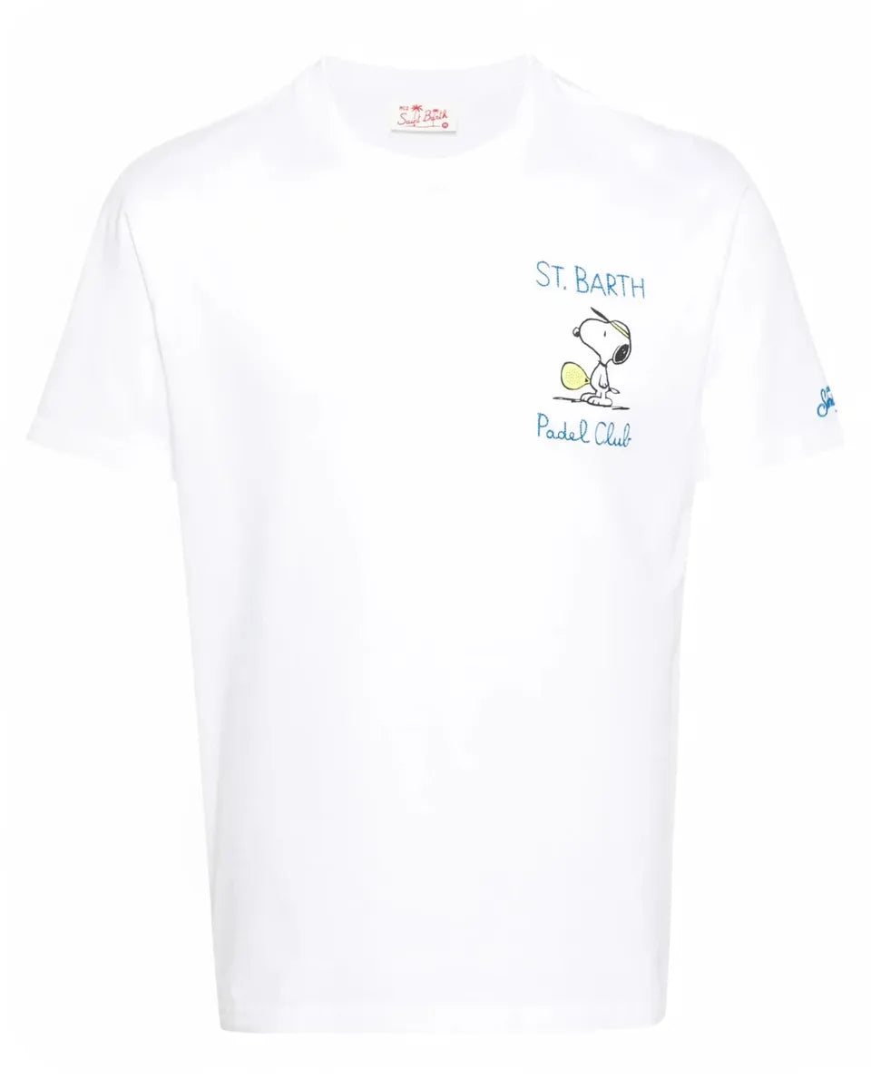 T-shirt Snoopy Padel x Peanuts™ Bianca-Mc2 Saint Barth-T-shirt-Vittorio Citro Boutique