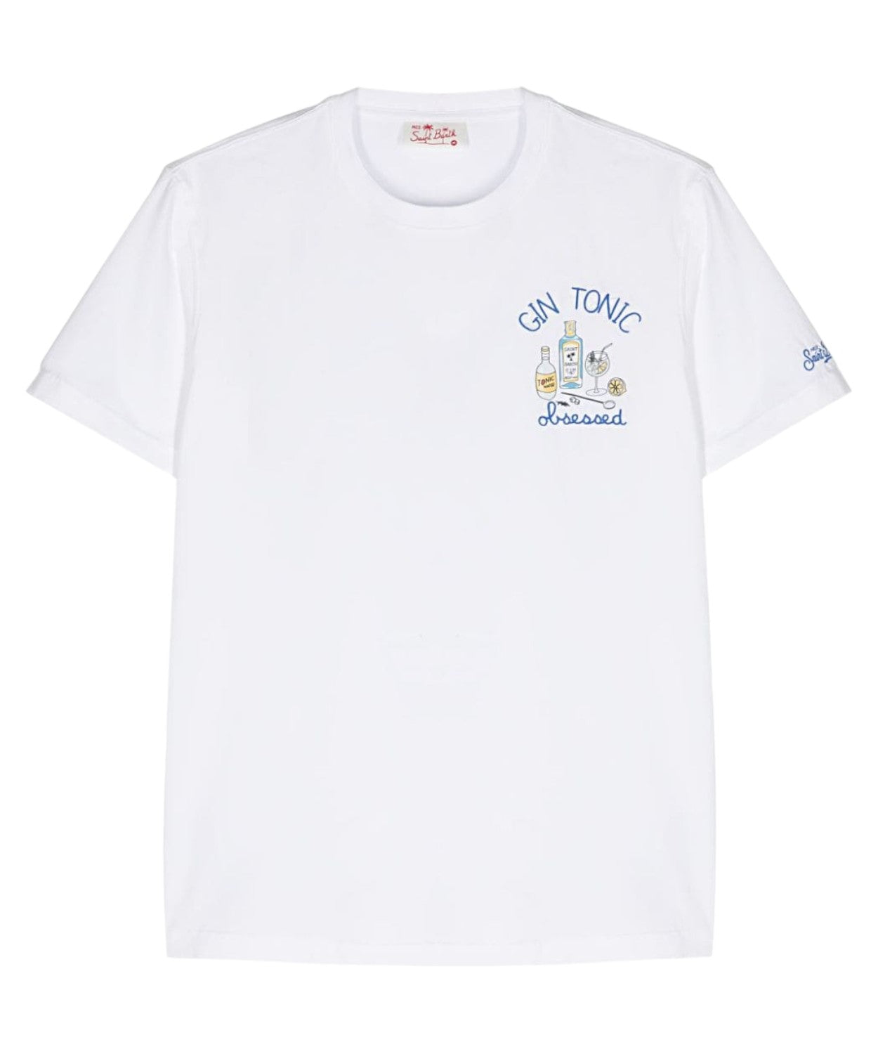 T-shirt in cotone con ricamo GIN TONIC | GIN MARE EDIZIONE SPECIALE-T-shirt-Mc2 Saint Barth-Vittorio Citro Boutique