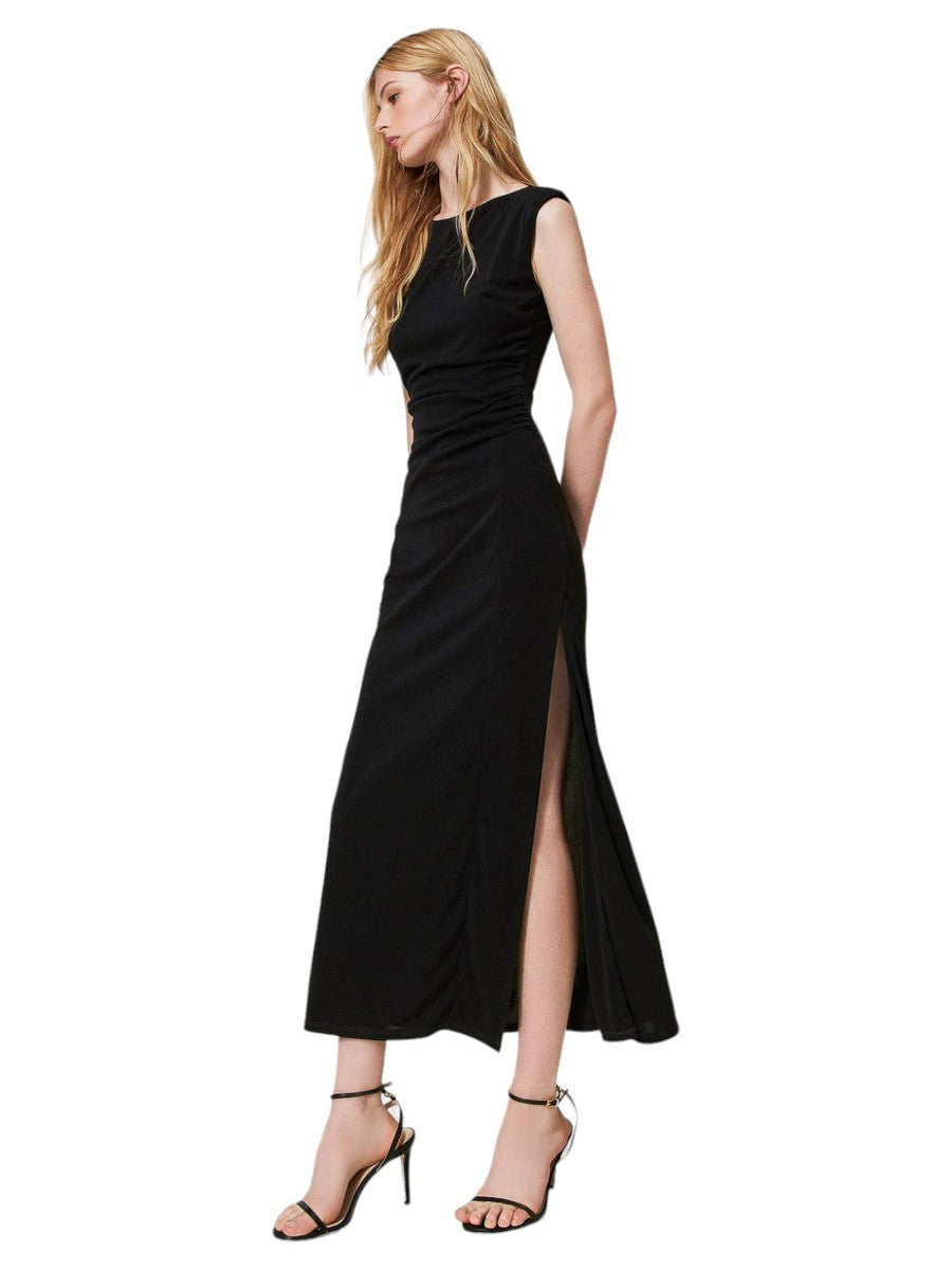 Abito lungo con arricciatura-Twinset-Abiti-Vittorio Citro Boutique