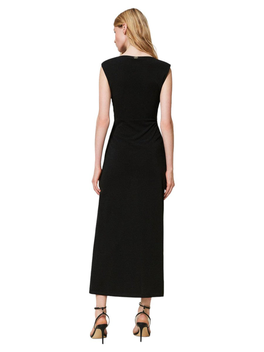 Abito lungo con arricciatura-Twinset-Abiti-Vittorio Citro Boutique
