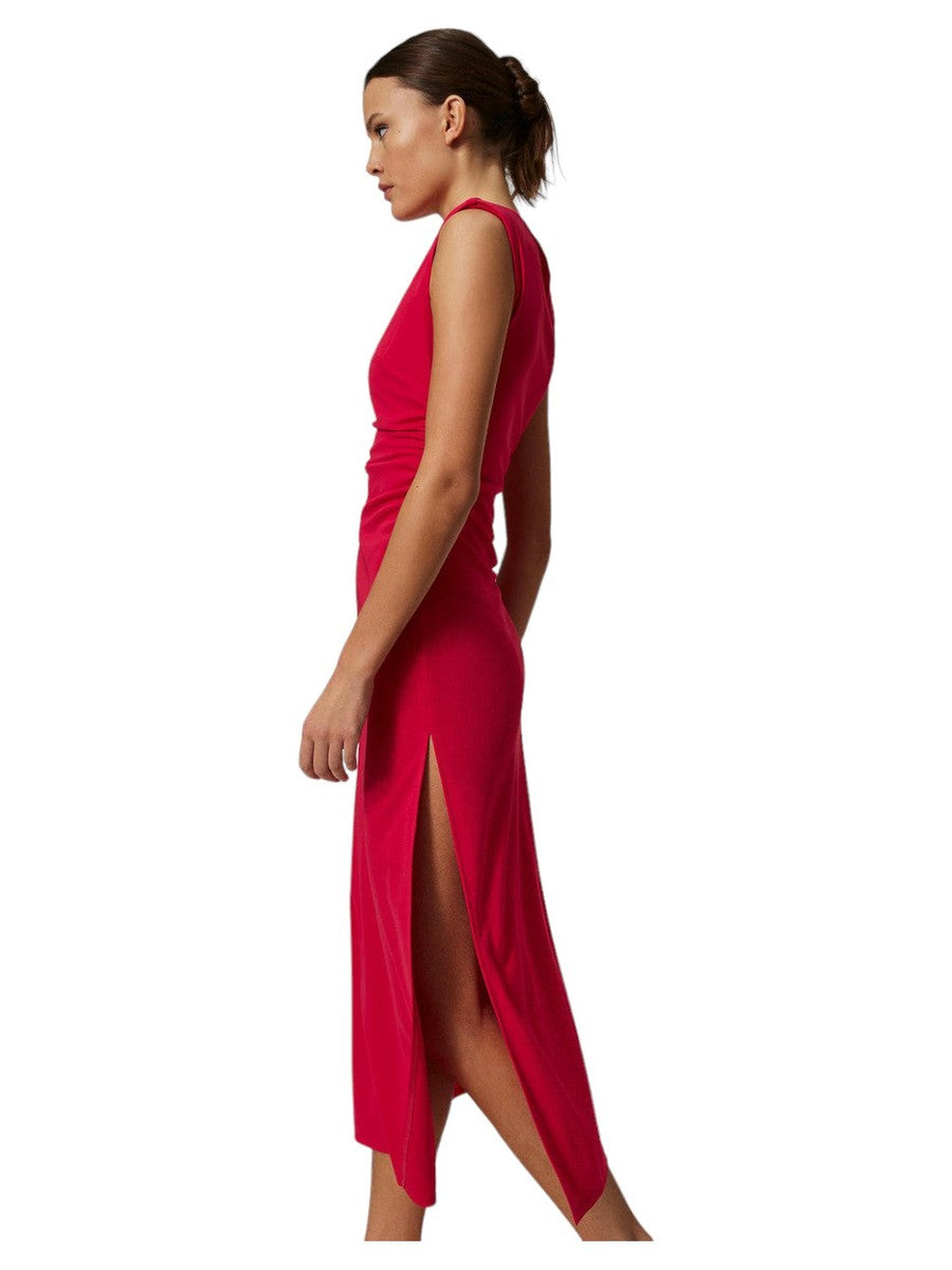 Abito lungo con arricciatura-Twinset-Abiti-Vittorio Citro Boutique