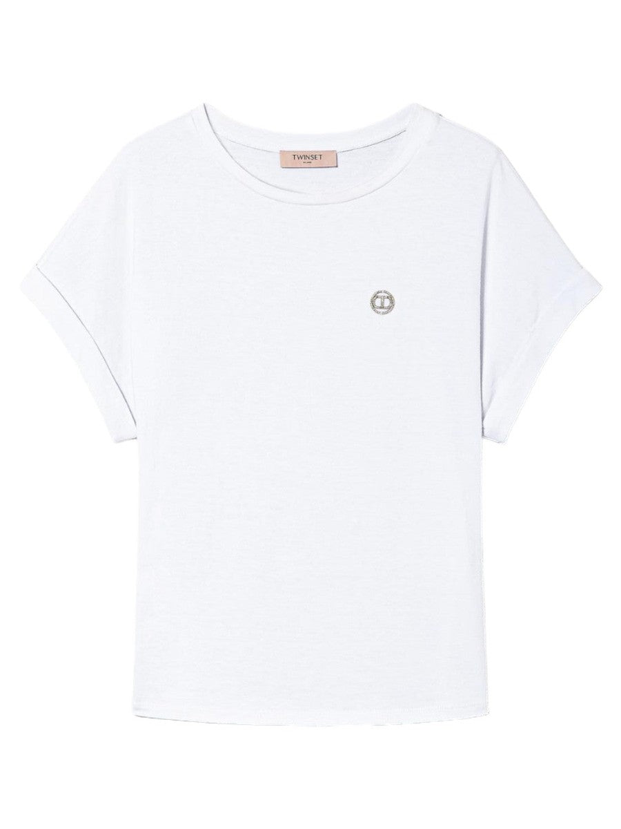 T-shirt con maniche a kimono e Oval T-Twinset-T-shirt-Vittorio Citro Boutique
