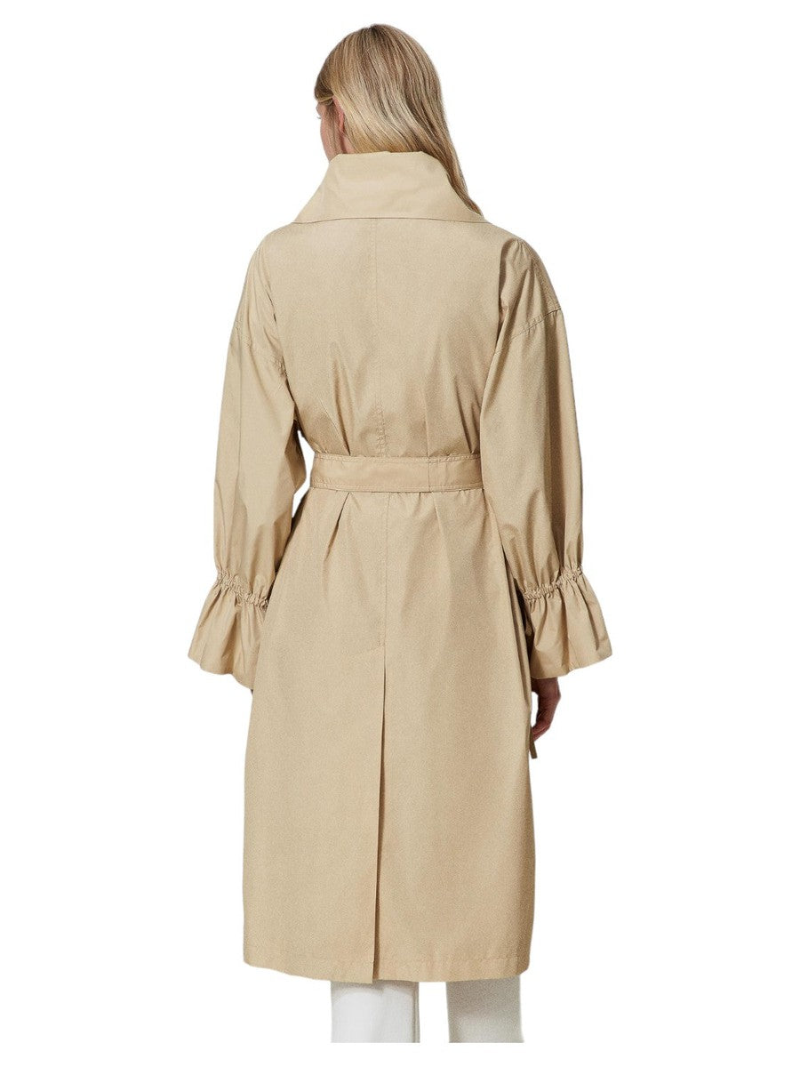 Trench in taffetà con cintura-Twinset-Giacche-Vittorio Citro Boutique