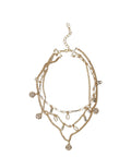 Collana Multifilo Girocollo con Pendenti Oval T e Strass-Twinset-Collane-Vittorio Citro Boutique