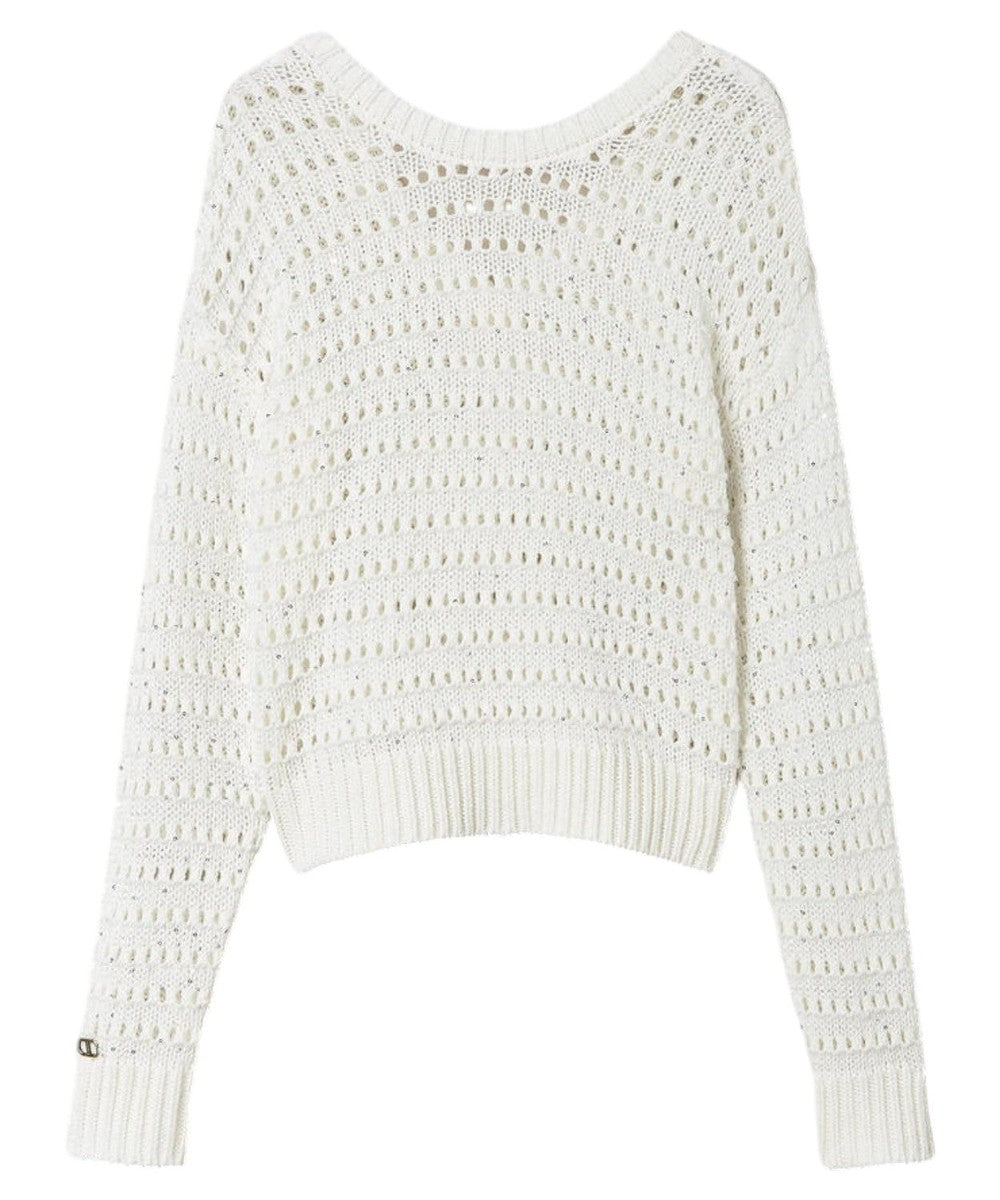 Maglia Traforata Reversibile con Paillettes Twinset